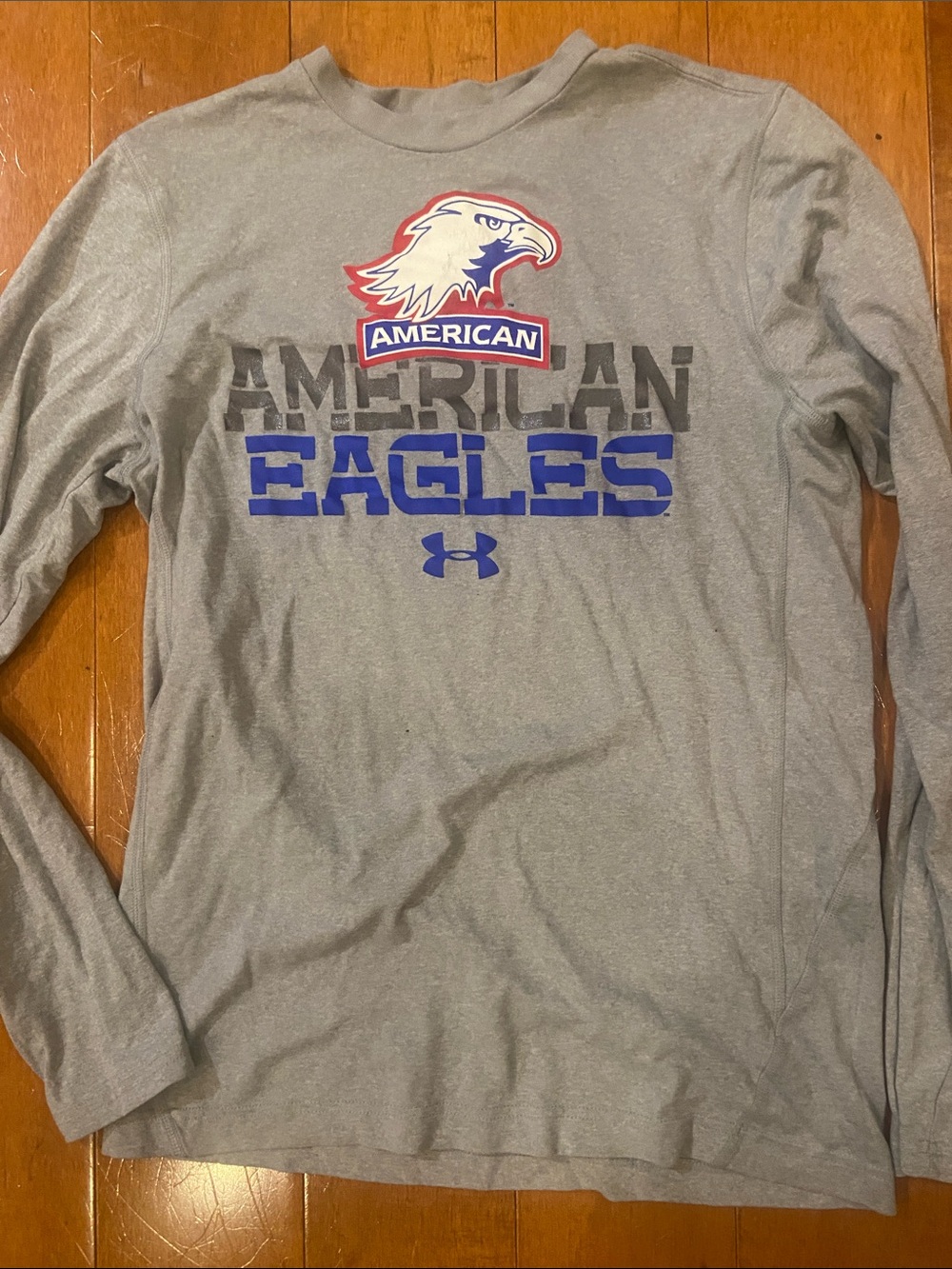 Under Armour Men’s Long-Sleeve American Eagles Graphic Tee - Gray, Blue, Red